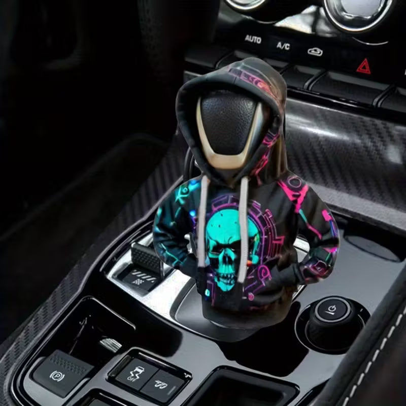 Gothic Skull Hooded Gear Shift Cover