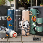 Marvel Groot Triple Lid Stainless Steel Insulated Thermos Flask