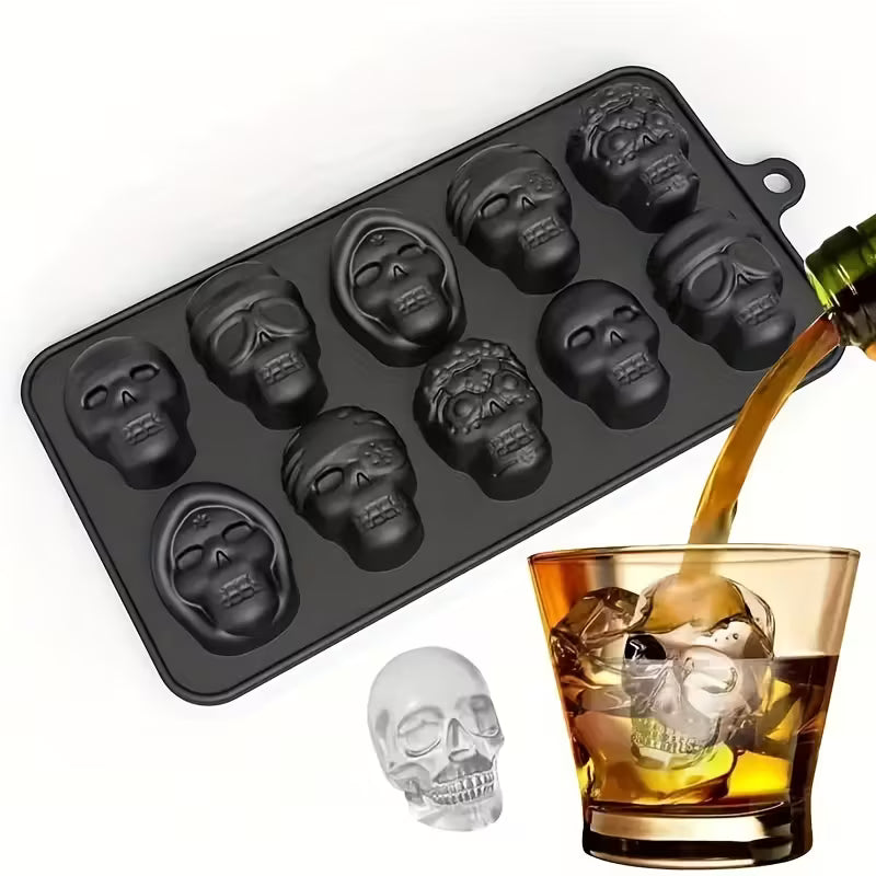 Halloween Skull Ice Cube Silicone Tray