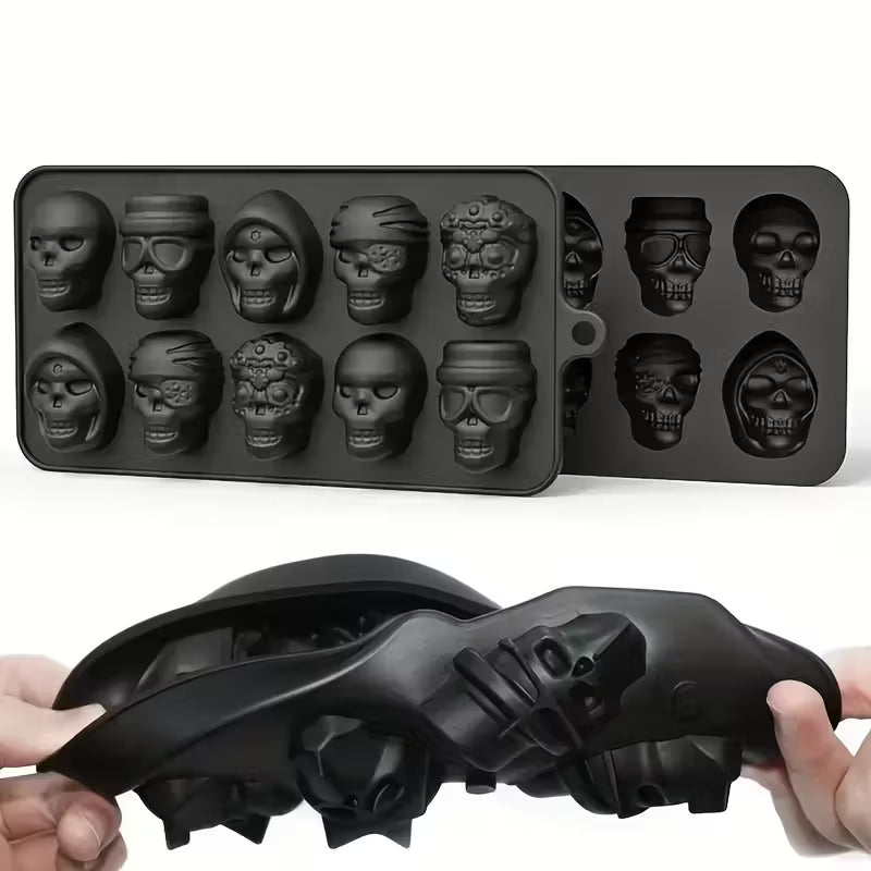 Halloween Skull Ice Cube Silicone Tray