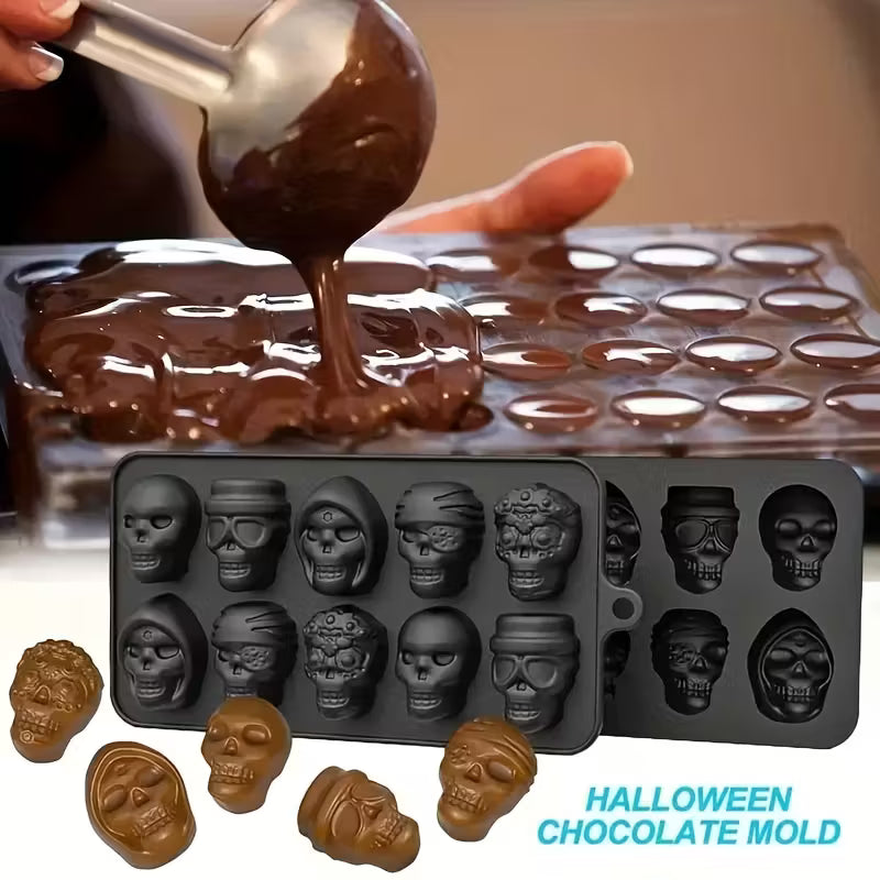 Halloween Skull Ice Cube Silicone Tray