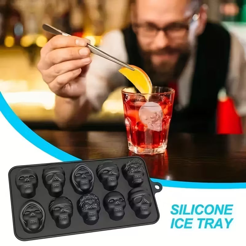 Halloween Skull Ice Cube Silicone Tray