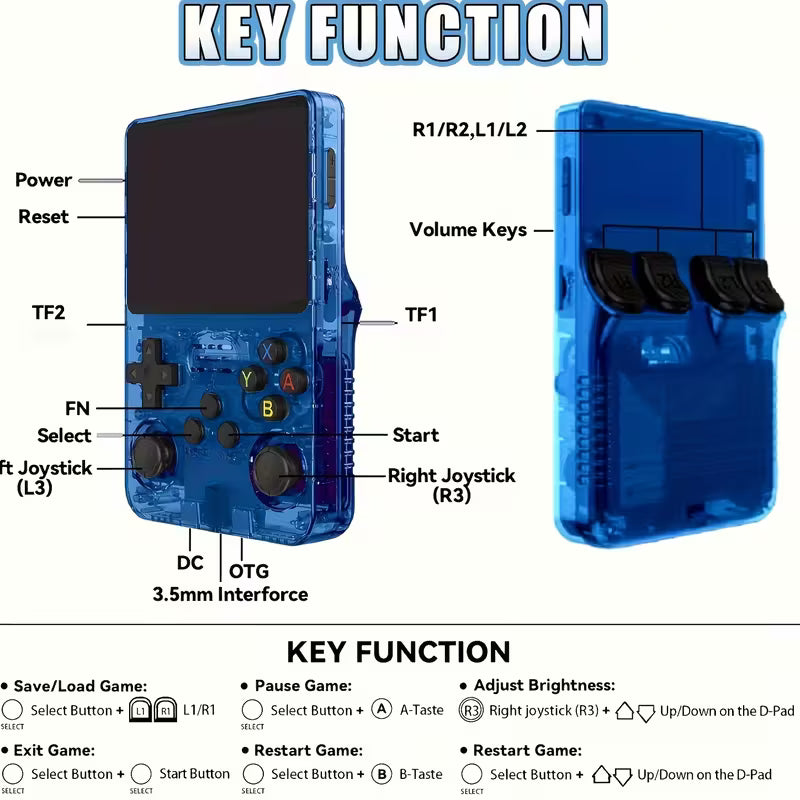R36S Retro Handheld Gaming Console