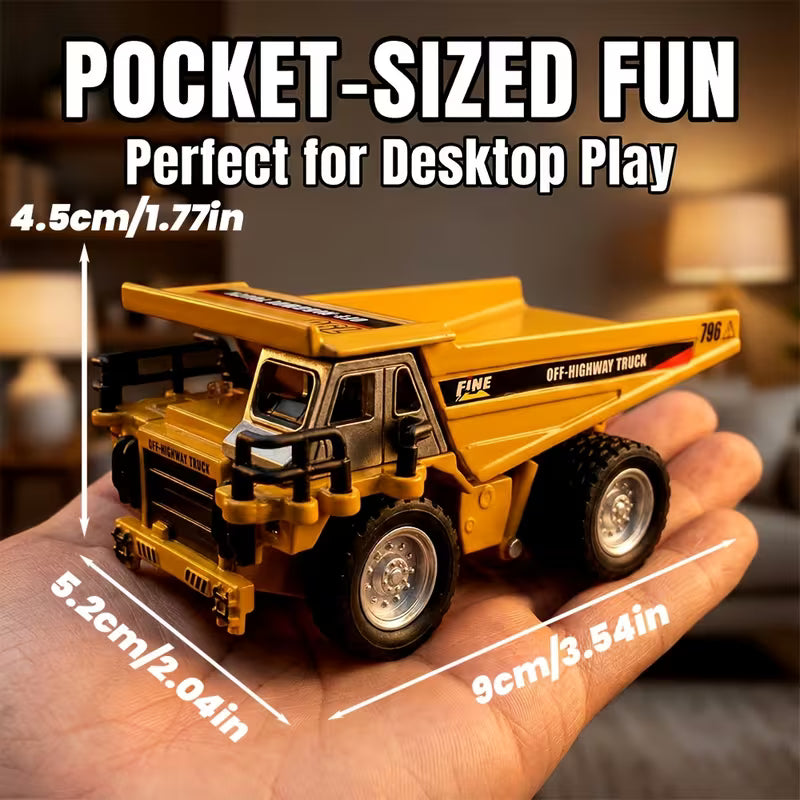 Remote-Controlled Metal Dump Truck (1:64 Scale)