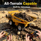 Remote-Controlled Metal Dump Truck (1:64 Scale)
