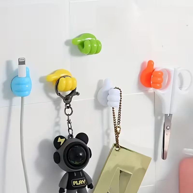 Thumb-Shaped Desktop Cable Management Clips 5 Pcs