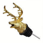 Zinc Deer Head Wine Pourer