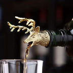 Zinc Deer Head Wine Pourer