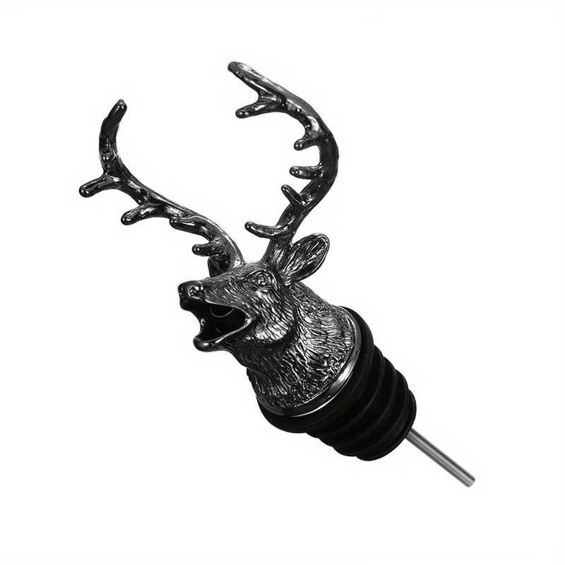 Zinc Deer Head Wine Pourer
