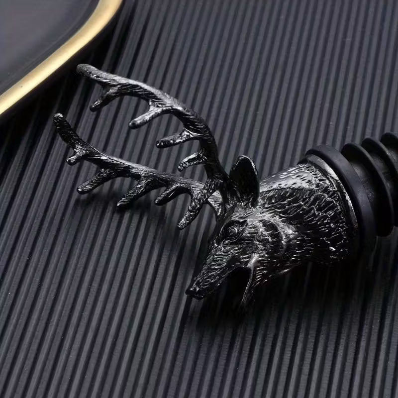 Zinc Deer Head Wine Pourer