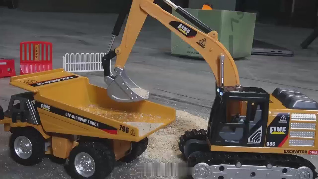 Remote-Controlled Metal Dump Truck (1:64 Scale)